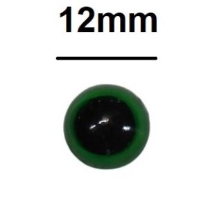 12mm grönt med bricka II-sort