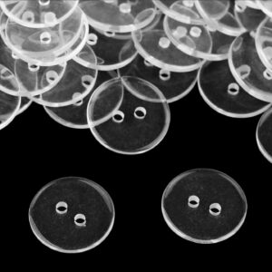 15mm transparent enkelknapp