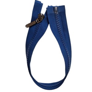 30cm jeansblått jacklås med metallöpare