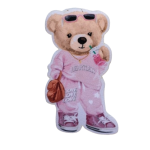 4. Laglapp Nalle cool tjej 87 x 55mm