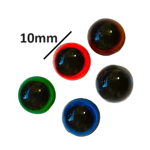 10mm ögon med bricka (flera färger)