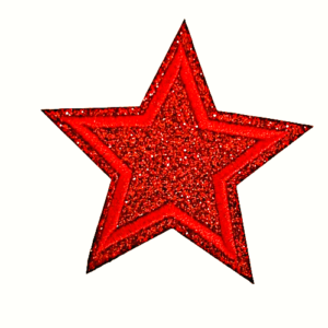03. broderat märke med glitter 68x65mm