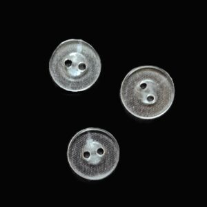 15mm transparent enkelknapp